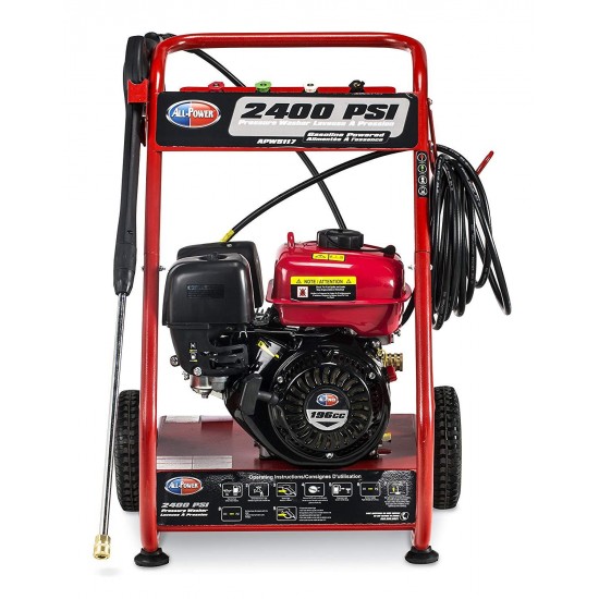 All Power 2400 PSI 1.8 GPM Pressure Washer for Vehicles and Outdoor Cleaning, APW5117