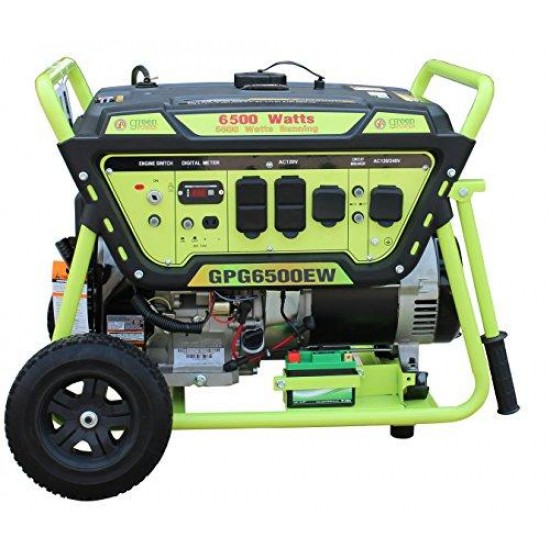 Green-Power America 6500 Watt 15 HP Portable Power Generator/Electric Start