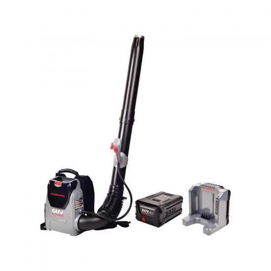 Powerworks 60V Backpack Blower, 5.0Ah Battery and Charger Included, 2401813AZ