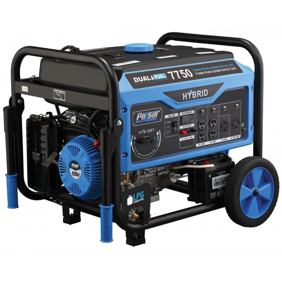 Pulsar 7750W Dual Fuel Portable Generator with Switch & Go Capability
