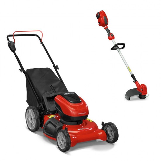 Snapper 967947301-967922901BNDL 58V Cordless Lithium-Ion Lawn Mower and Straight Shaft String Trimmer Bundle