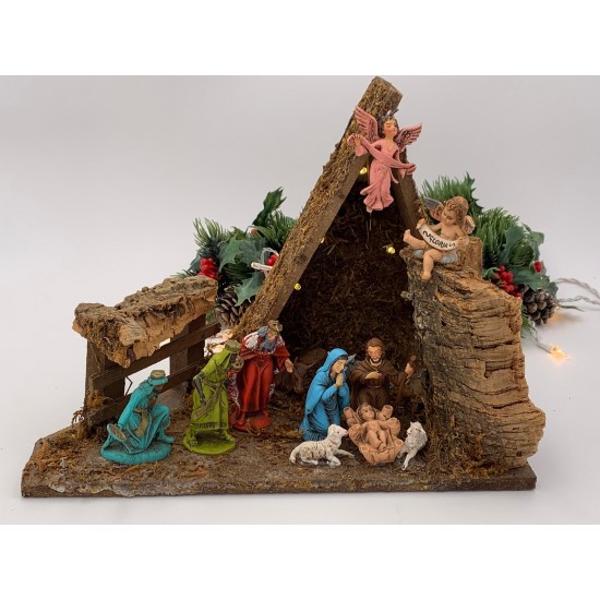 Very Rustic Nativity set in Stable, ma in Italy Vintage Holiday Christmas corations, Holiday cor, Rustic Home cor