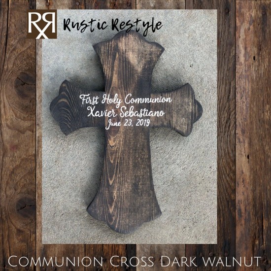 Wood Confirmation Cross for party, catholic cross gift for parents and young adult present, communion, baptism, god parent