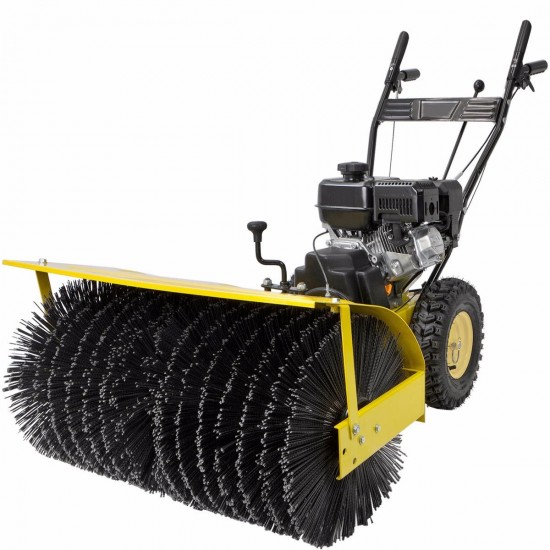 XtremepowerUS 31" 7HP Snow Sweeper Brush Broom 4 Stroke EPA